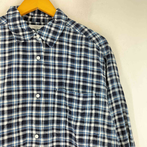 シンプリシテェ SIMPLICITE インドコットン ロングスリーブ チェックシャツ レディース