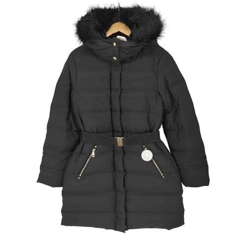 ザラ ZARA WATER AND WIND PROTECTION ベルト付きフードダウン レディース import:M