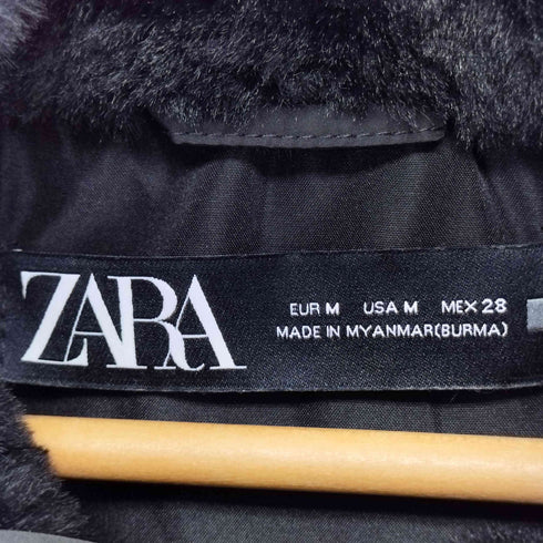 ザラ ZARA WATER AND WIND PROTECTION ベルト付きフードダウン レディース import:M