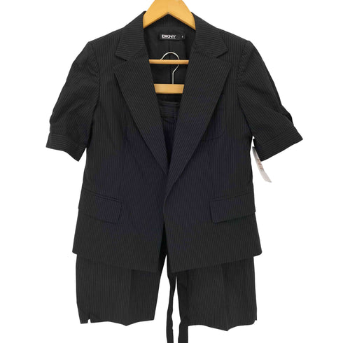 ダナキャランニューヨーク DKNY 半袖ストライプ ジャケット ストライプショートパンツ セットアップ レディース 4