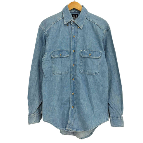 ギャップ Gap 90s OLD GAP オールドギャップ USA製 デニム地 シャツ メンズ S