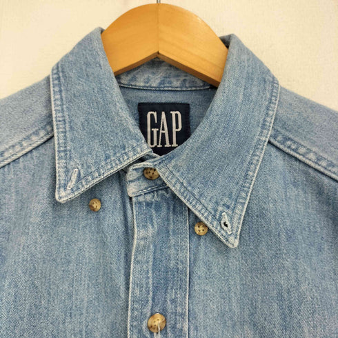 ギャップ Gap 90s OLD GAP オールドギャップ USA製 デニム地 シャツ メンズ S