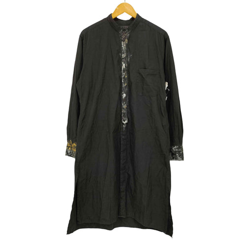 サイトバイヨウジヤマモト syte by Yohji Yamamoto 23SS 100/2 Broad Foil stamping Stand Collar Long Shirt メンズ JPN:3