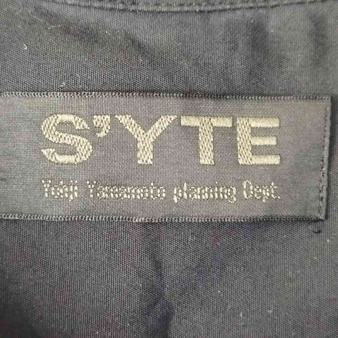 サイトバイヨウジヤマモト syte by Yohji Yamamoto 23SS 100/2 Broad Foil stamping Stand Collar Long Shirt メンズ JPN:3