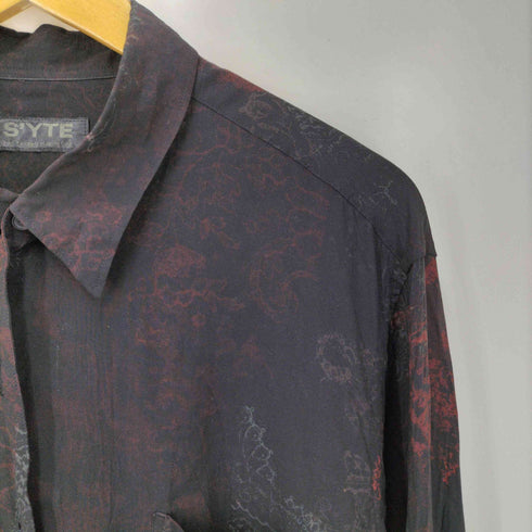 サイトバイヨウジヤマモト syte by Yohji Yamamoto 25AW RAYON CRIMSON LACE PRINT REGULAR COLLAR SHIRT メンズ JPN:3