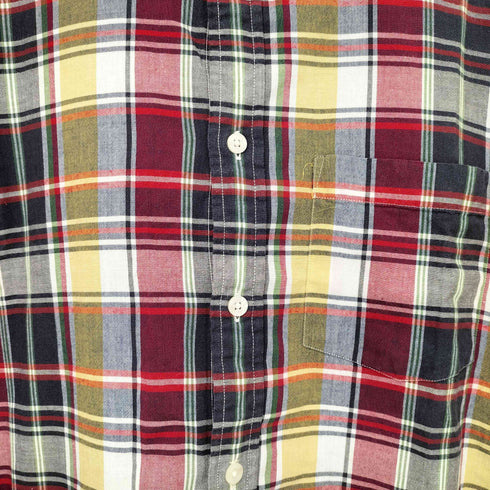 レッドフリースブルックスブラザース Red Fleece Brooks Brothers マドラスチェック ボタンダウン シャツ メンズ import:L