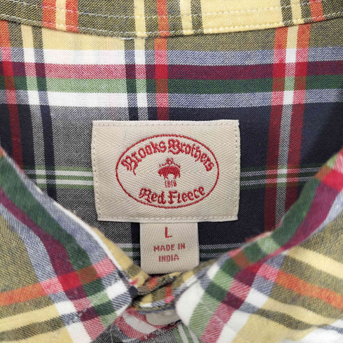 レッドフリースブルックスブラザース Red Fleece Brooks Brothers マドラスチェック ボタンダウン シャツ メンズ import:L