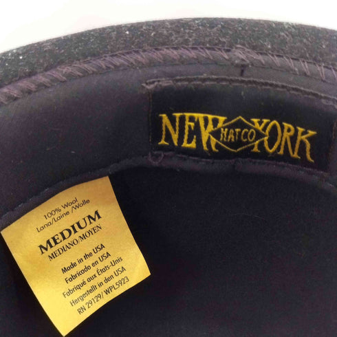 NEW YORK HATCO USA製 ウール 中折れ ハット メンズ