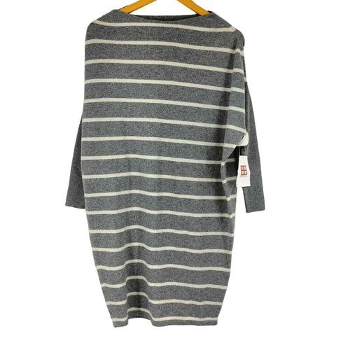 トラサルディ TRUSSARDI カシミヤ ボーダー ロングニット レディース 38