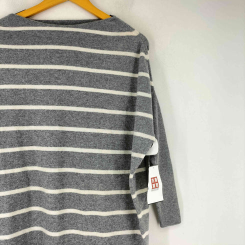 トラサルディ TRUSSARDI カシミヤ ボーダー ロングニット レディース 38