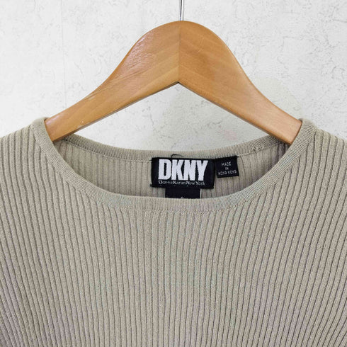 ダナキャランニューヨーク DKNY 90s コットン レーヨン クロップド 長袖 ニット Y2K レディース P