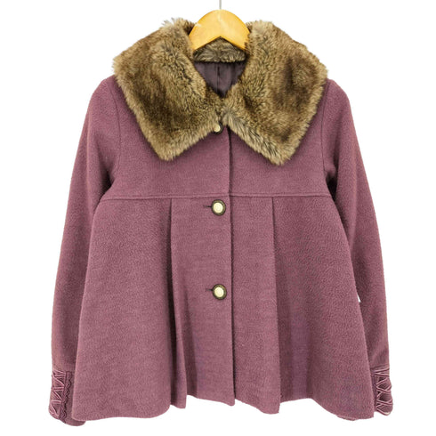 アクシーズファム axes femme レース切り替え フレアシ ョートコート レディース JPN:M
