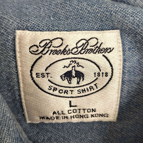 ブルックスブラザーズ BROOKS BROTHERS 90-00s SPORT SHIRT ダブルポケット デニムシャツ メンズ import:L