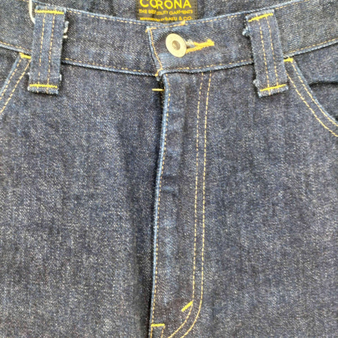 ザコロナユーティリティ THE CORONA UTILITY 濃紺 ジップフライ ストレート デニムパンツ メンズ JPN:XL