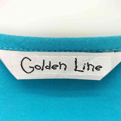 GOLDEN LINE ゴールデンライン スタッズ プリント Vネック Tシャツ Y2K レディース