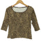 GHATEAU LAFON シャトー・ラフォン ヒョウ柄 スタッズ クルーネック長袖Tシャツ Y2K レディース import:S