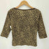 GHATEAU LAFON シャトー・ラフォン ヒョウ柄 スタッズ クルーネック長袖Tシャツ Y2K レディース import:S