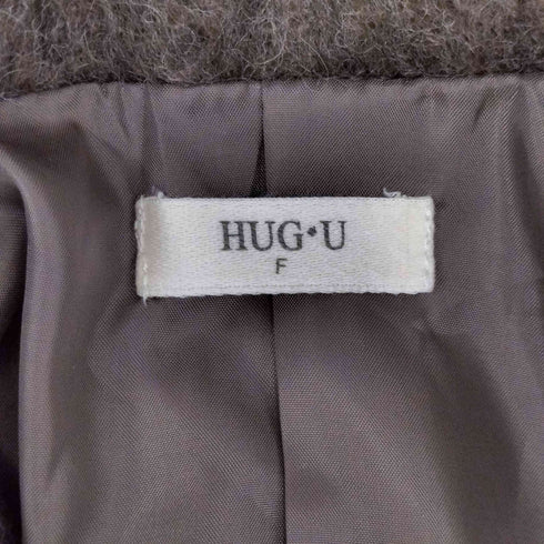 HUG.U シャギー ウール混 ジャコット テーラードジャケット レディース