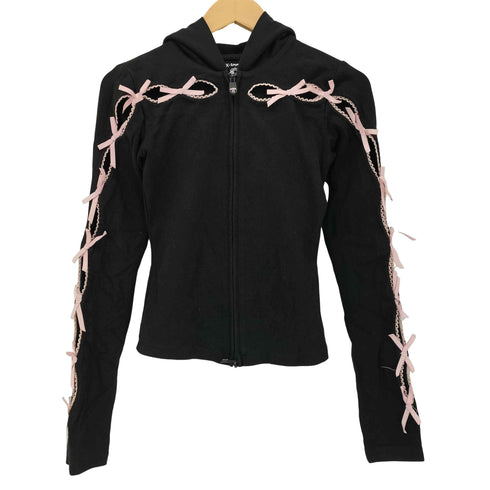 NAMED COLLECTIVE RIBBON ZIP HOODIE リボン ジップ フーディ パーカー レディース import:XS