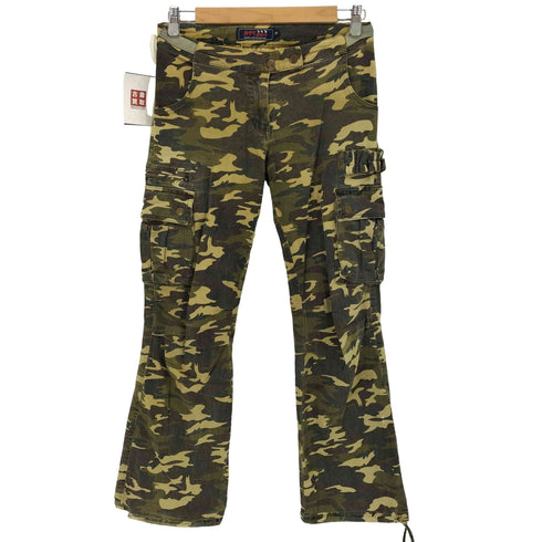 AFT JEANS 迷彩柄 カーゴ フレアパンツ Y2K レディース JPN:M