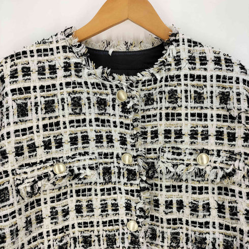 ビームスハート BEAMS HEART 25SS ツイード ミドル ジャケット レディース ONE SIZE
