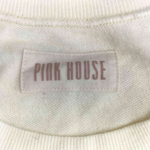 ピンクハウス PINK HOUSE パッチワーク ワッペン クルーネック スウェット レディース JPN:M