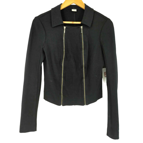 スリードッツ three dots USA製 ジップ ライダースジャケット レディース US:6