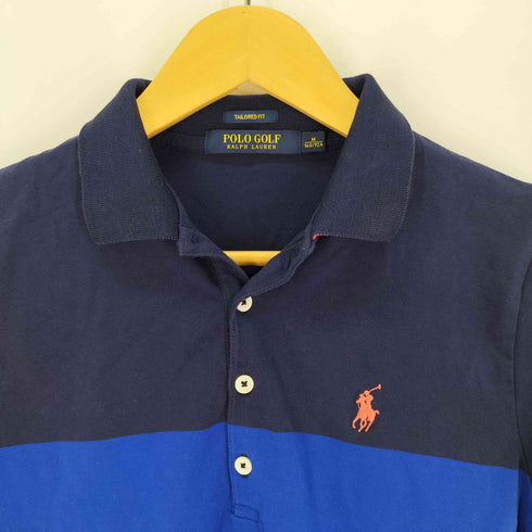 ポロゴルフラルフローレン POLO GOLF RALPH LAUREN ロゴ刺繍 バイカラー 半袖 ポロシャツ レディース import:M
