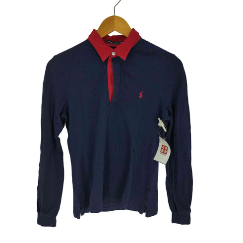 ラルフローレンゴルフ RALPH LAUREN GOLF ロゴ刺繍 長袖 ポロシャツ レディース import:L