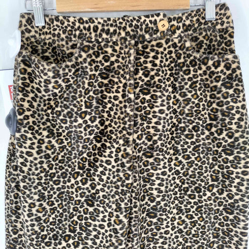 レオパード柄 ベロアフレアパンツ レディース