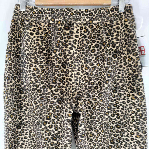 レオパード柄 ベロアフレアパンツ レディース
