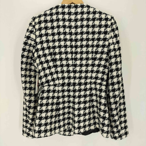 ザラ ZARA ツイードノーカラージャケット レディース import:S