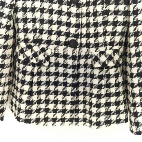ザラ ZARA ツイードノーカラージャケット レディース import:S