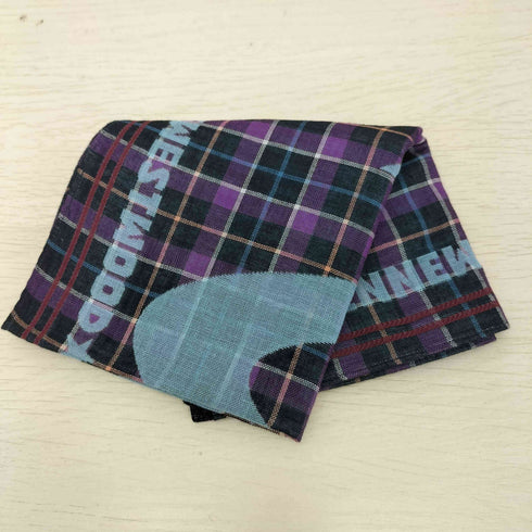 ヴィヴィアンウエストウッド Vivienne Westwood オーブロゴ刺繍 大判プリント タータンチェック ハンカチ レディース
