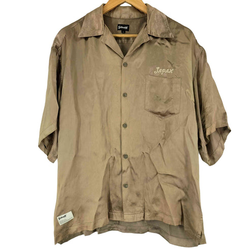 ショット Schott RAYON SUKA ASING 半袖 シャツ メンズ JPN:XL
