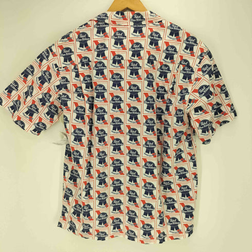 ジャーナルスタンダードレリューム JOURNAL STANDARD relume pabst blue ribbon コットン 総柄 オープンカラー 開襟 シャツ メンズ JPN:M
