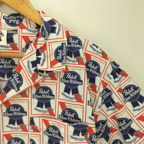 ジャーナルスタンダードレリューム JOURNAL STANDARD relume pabst blue ribbon コットン 総柄 オープンカラー 開襟 シャツ メンズ JPN:M