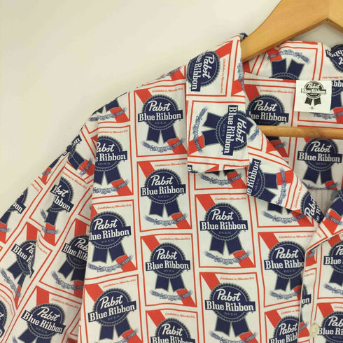 ジャーナルスタンダードレリューム JOURNAL STANDARD relume pabst blue ribbon コットン 総柄 オープンカラー 開襟 シャツ メンズ JPN:M