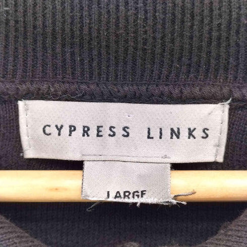 CYPRESS LINKS 90s オーバーサイズ ブランク ニットポロ メンズ import:L
