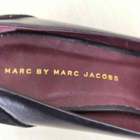 マークバイマークジェイコブス Marc by Marc Jacobs ロゴプレート コンビレザー ヒール パンプス レディース EUR:38