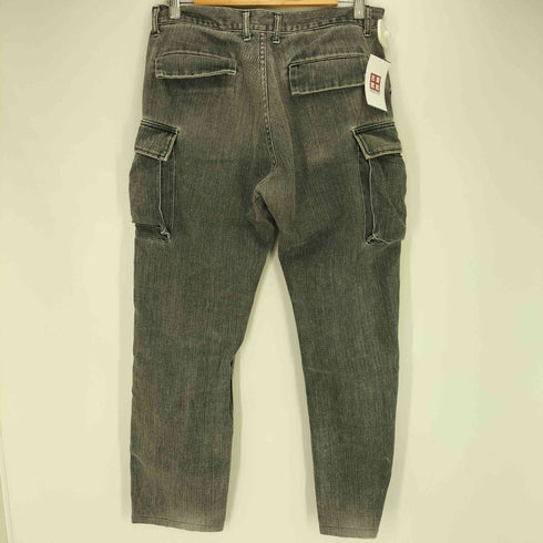 ジョンブル Johnbull ブラック デニム カーゴパンツ メンズ JPN:L