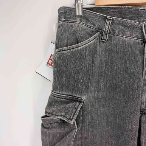 ジョンブル Johnbull ブラック デニム カーゴパンツ メンズ JPN:L