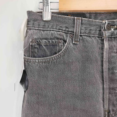 リーバイス Levis 90S 653刻印 501 先染めブラック ボタンフライ デニム レディース