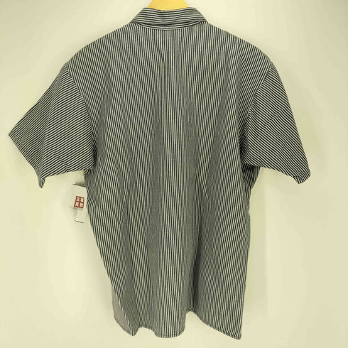 ベンデイビス BEN DAVIS USA製 ヒッコリーストライプ ハーフジップ S/S プルオーバーシャツ メンズ import:M
