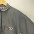 ベンデイビス BEN DAVIS USA製 ヒッコリーストライプ ハーフジップ S/S プルオーバーシャツ メンズ import:M