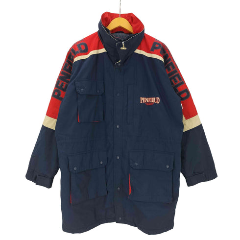 90S アウトドア ナイロン マルチポケット バッグ ロゴ ジャケット メンズ import:L