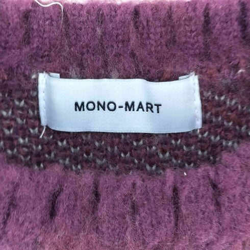 モノマート MONO-MART アブストラクトシャギーモヘアライク ルーズクルーネックニット メンズ