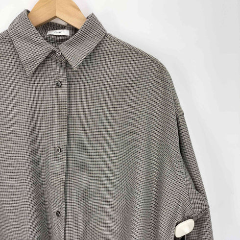 クラネ CLANE GUNCLUB CHECK BACKFRILL SHIRT ガンクラブチェックバックフリルシャツ レディース JPN:2