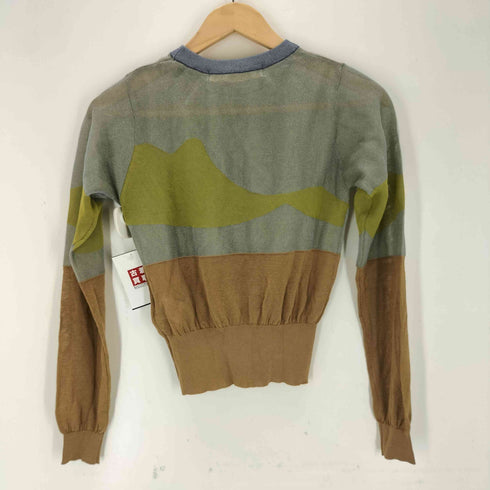 ラインヴァンド LEINWANDE Landscape Intarsia Knit Top ランドスケープインターシャニットトップ レディース F