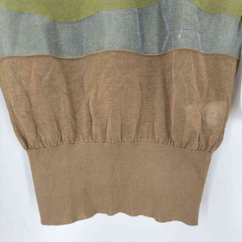 ラインヴァンド LEINWANDE Landscape Intarsia Knit Top ランドスケープインターシャニットトップ レディース F